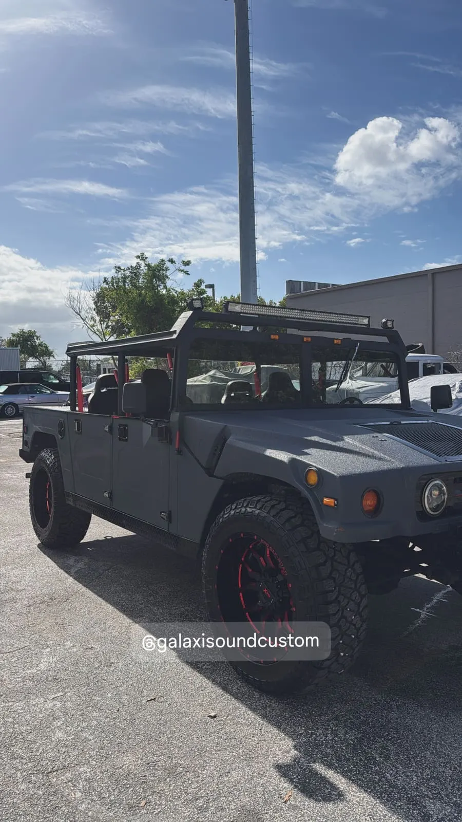 Matte black Hummer H1 vinyl wrap Miami